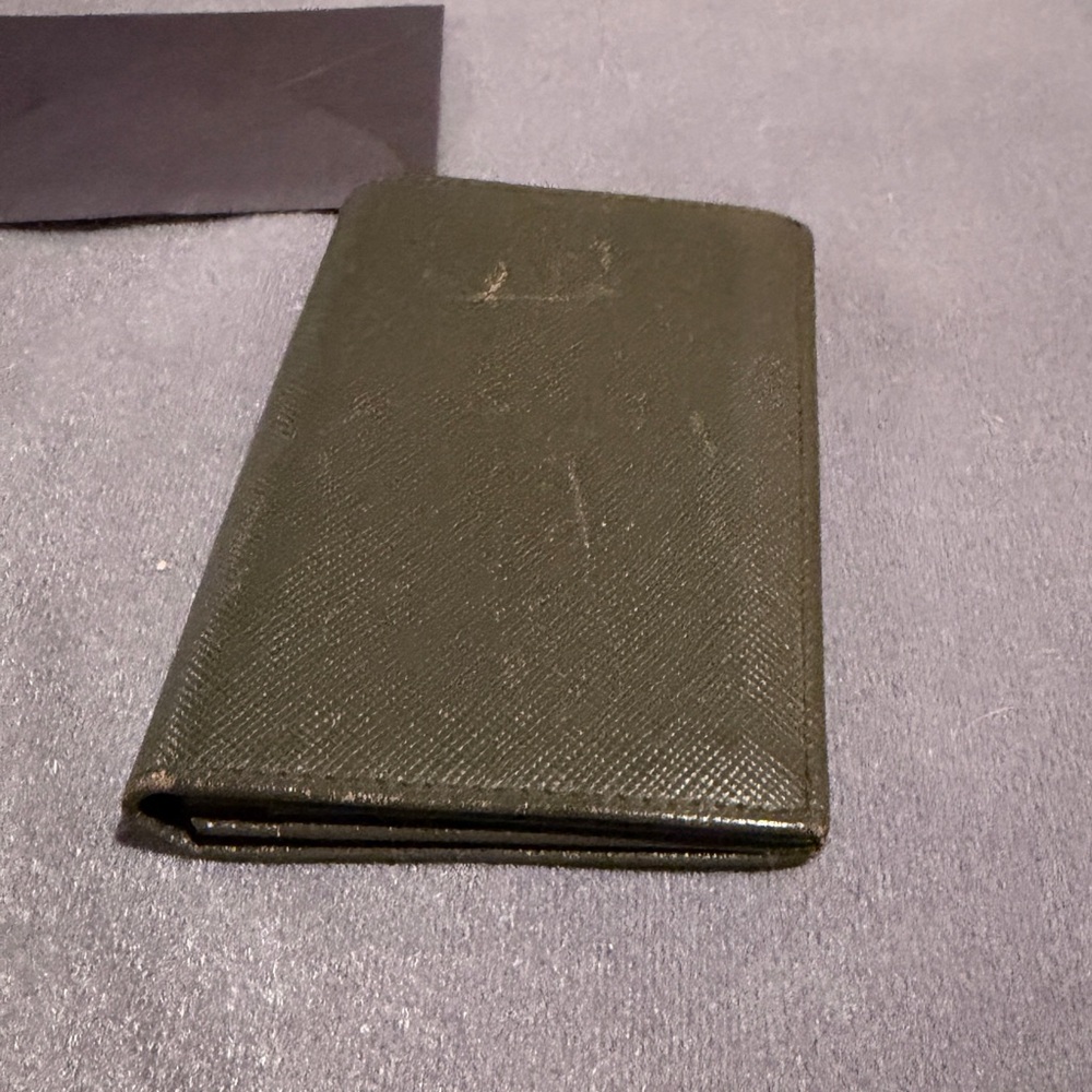 Prada Saffiano Leather Wallet 2M0945 Tundra Olive Green Billfold Authenticated - Picture 10 of 16
